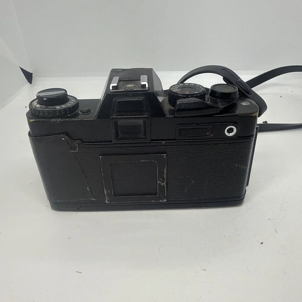 Yashica FR 1 Black 35mm SLR Film Camera With 50 MM Lens UNTESTED AS-IS